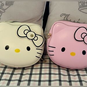 Hello Kitty Purses.  Off white and pink.  Buy one or both.